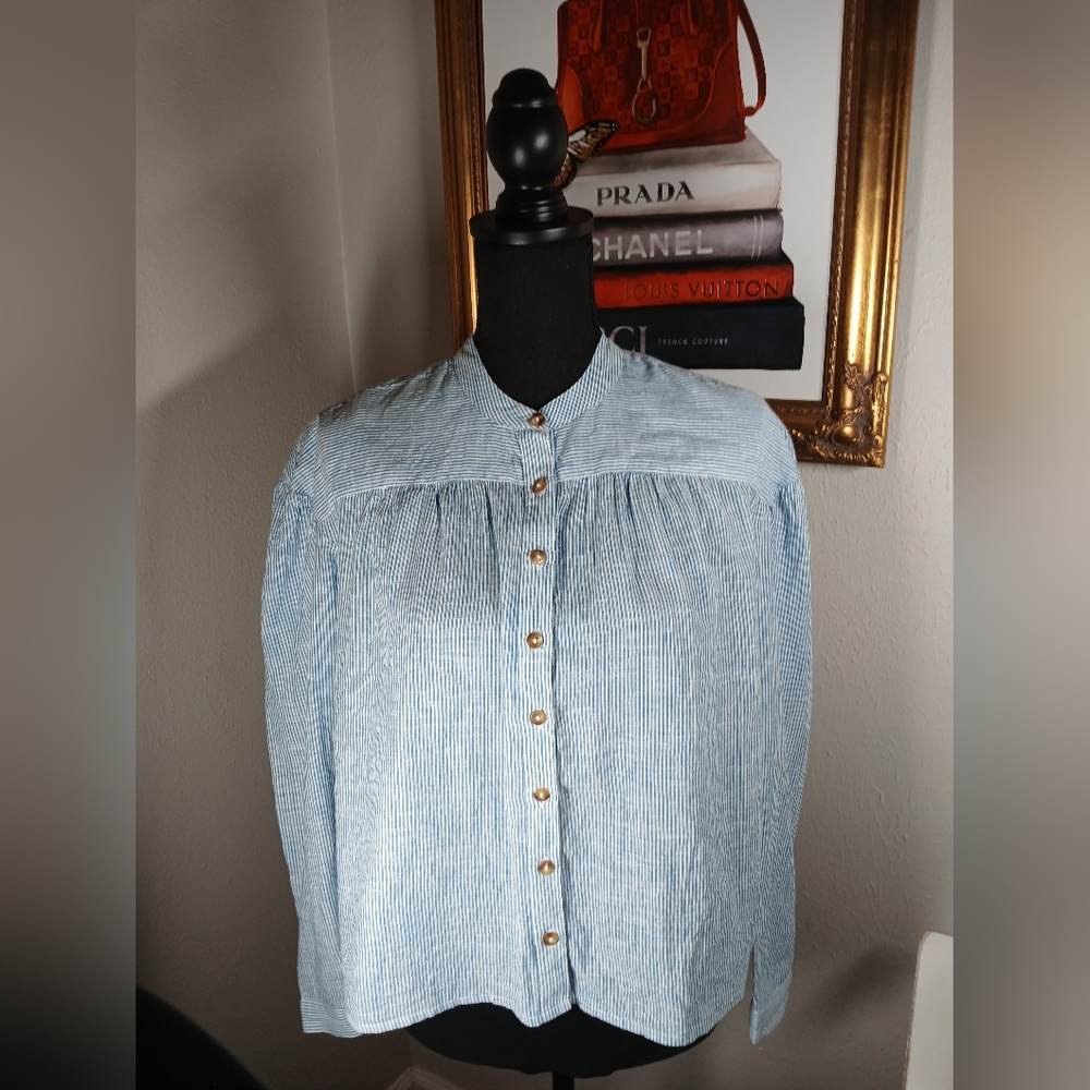 Anthropologie Pilcro Striped Button Down Shirt Size XS